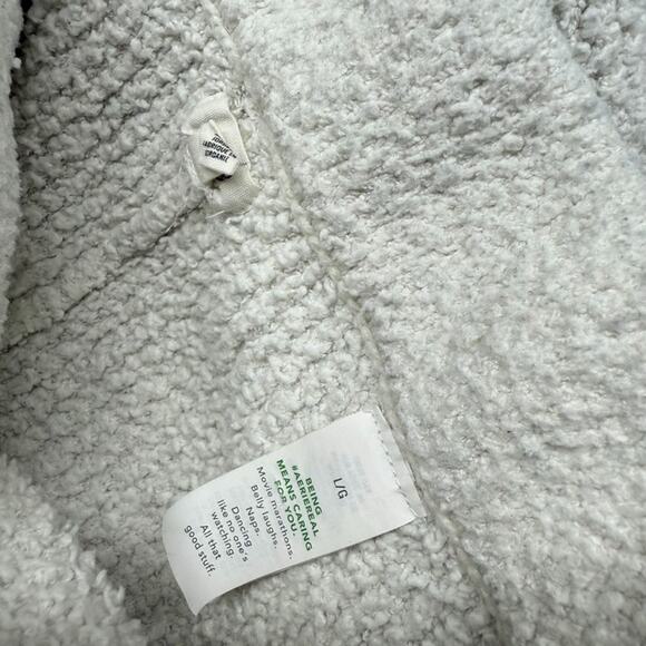 Aerie Sweatpants Women's Large Gray Textured Knit Wide Leg Flared Loose Baggy - Picture 9 of 10